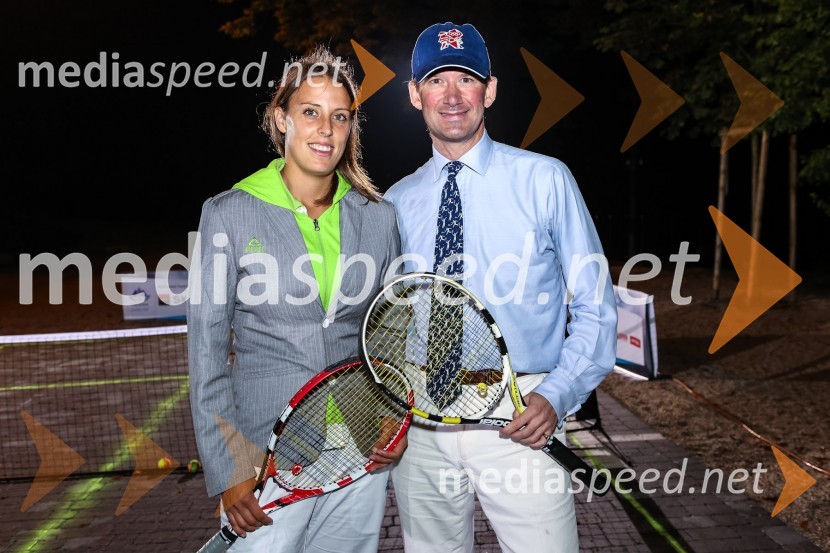 Andreja Klepač, tenisačica in Andrew Page, angleški veleposlanikPredstavitev slovenske olimpijske reprezentance