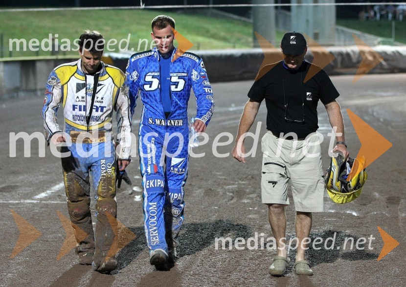 Matic Voldrih (AMTK Ljubljana), Matej Žagar (AMTK Ljubljana), Franci Kalin, trener AMTK LjubljanaSpeedway, Državno prvenstvo posameznikov