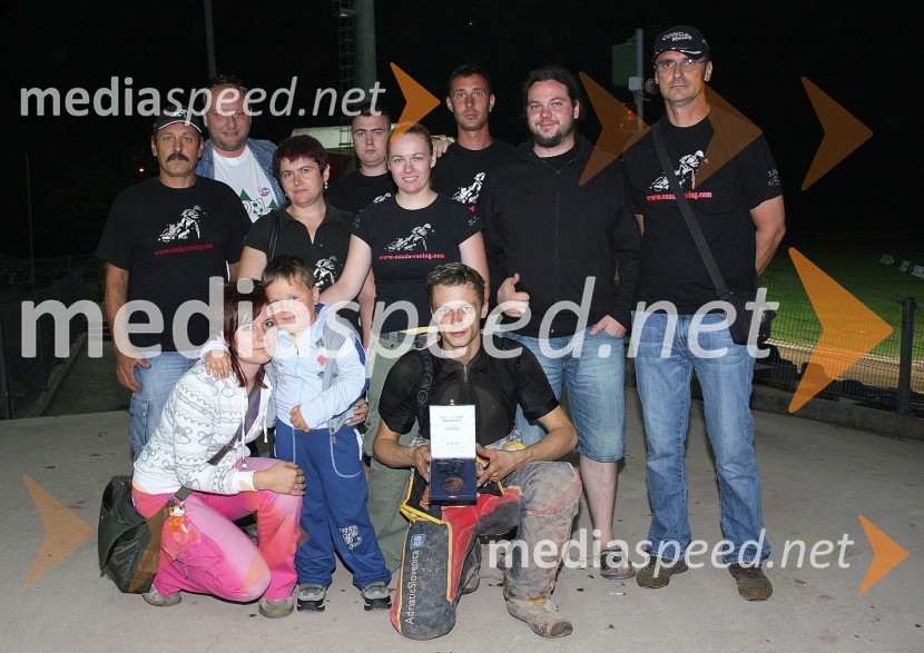 Aleksander Čonda skupaj z ekipo in svojimi navijačiSpeedway, Državno prvenstvo posameznikov