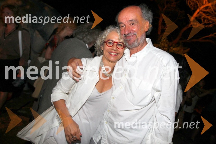 Alja Predan, umetniška direktorica Festivala Borštnikovo srečanje in Goran Stefanovski, makedonski dramatikOdisej, premiera mednarodne gledališke koprodukcije na Brionih