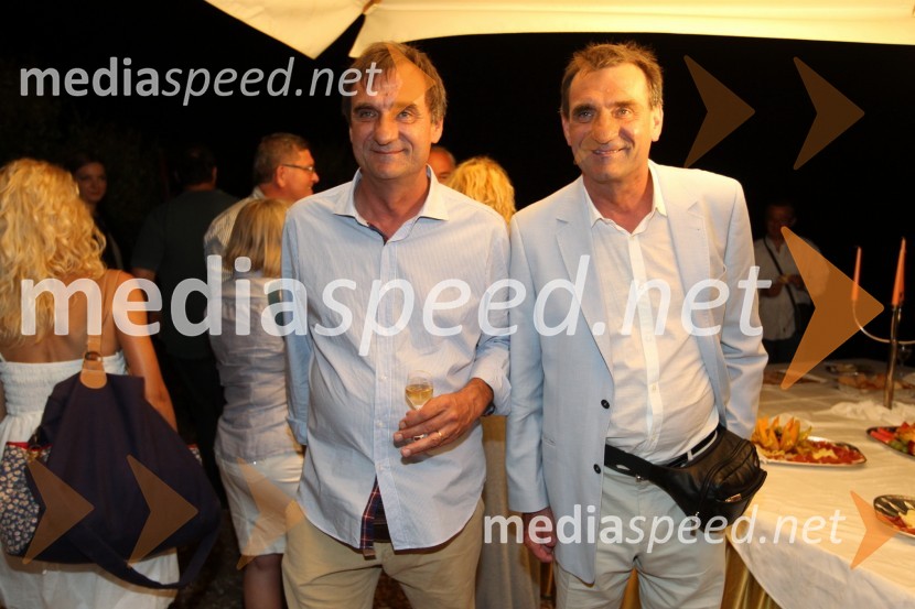 Darko Stazić, ravnatelj zagrebškega gledališča Gavella in njegov brat Nenad Stazić, podpredsednik hrvaškega SaboraOdisej, premiera mednarodne gledališke koprodukcije na Brionih