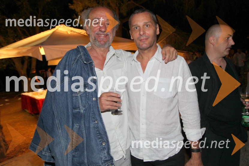 Goran Stefanovski, makedonski dramatik in Danilo Rošker, direktor SNG MariborOdisej, premiera mednarodne gledališke koprodukcije na Brionih