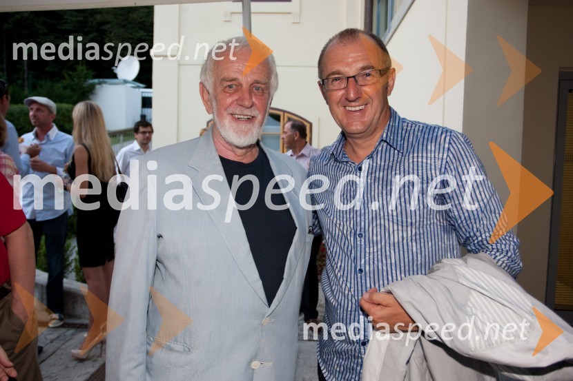 Mitja Meršol, nekdanji urednik Dela in Brane Krajnik, The Slovenia TimesSprejem britanskega veleposlanika ob otvoritvi Olimpijskih iger v Londonu