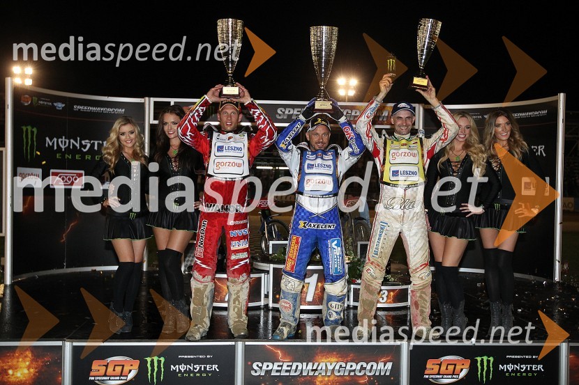 Andreas Jonsson (Švedska), Nicki Pedersen (Danska), Tomasz Gollob (Poljska)Speedway, Grand Prix 2012, VN Hrvaške