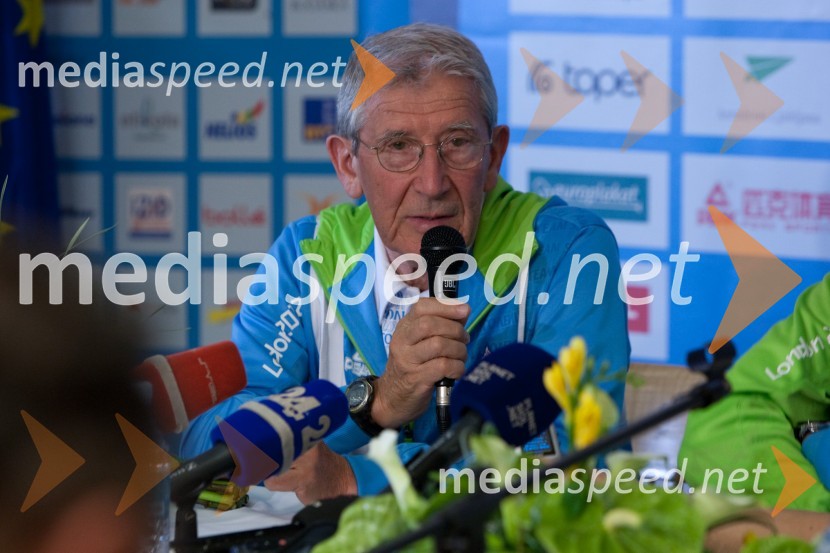 Lojze Mikolič, trener Rajmonda DebevcaRajmond Debevec, prihod bronastega olimpijca v Slovenijo