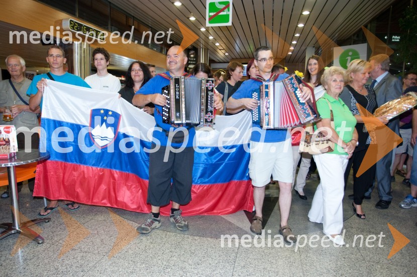 NavijačiRajmond Debevec, prihod bronastega olimpijca v Slovenijo
