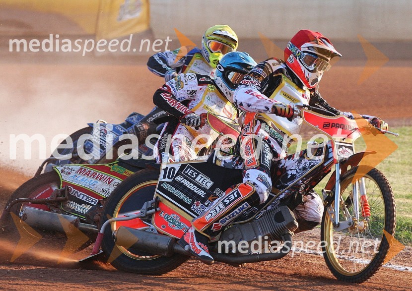Mikkel  Michelsen (Danska), Piotr Pawlicki (Poljska) in Tobiasz Musielak (Poljska)Speedway, Janowski zmagovalec finala SP U-21 v Lendavi