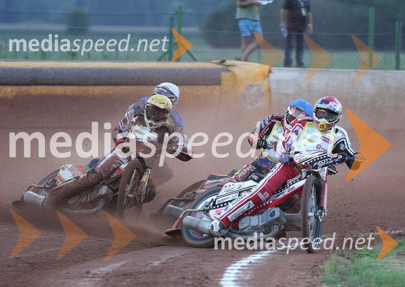Maciej Janowski (Poljska), Piotr Pawlicki (Poljska), Michael Jepsen Jensen (Danska) in Damian Adamczak (Poljska)Speedway, Janowski zmagovalec finala SP U-21 v Lendavi