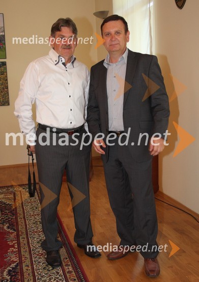 Boris Kotnjek in mag. Anton Balažek, župan občine LendaveSpeedway, Janowski zmagovalec finala SP U-21 v Lendavi