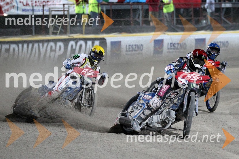 Tomasz Gollob (Poljska), Greg Hancock (ZDA), Bjarne Pedersen (Danska)Speedway, Grand Prix 2012, VN Italije