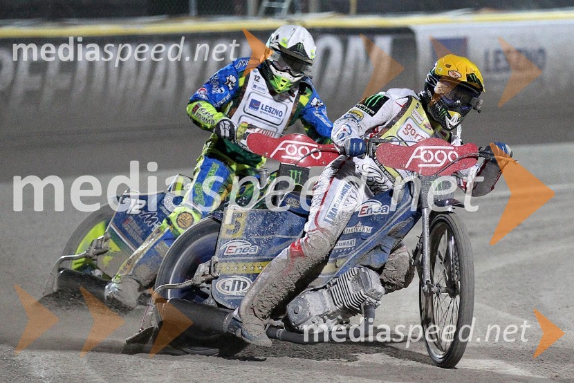 Tomasz Gollob (Poljska), Antonio Lindbaeck (Švedska)Speedway, Grand Prix 2012, VN Italije