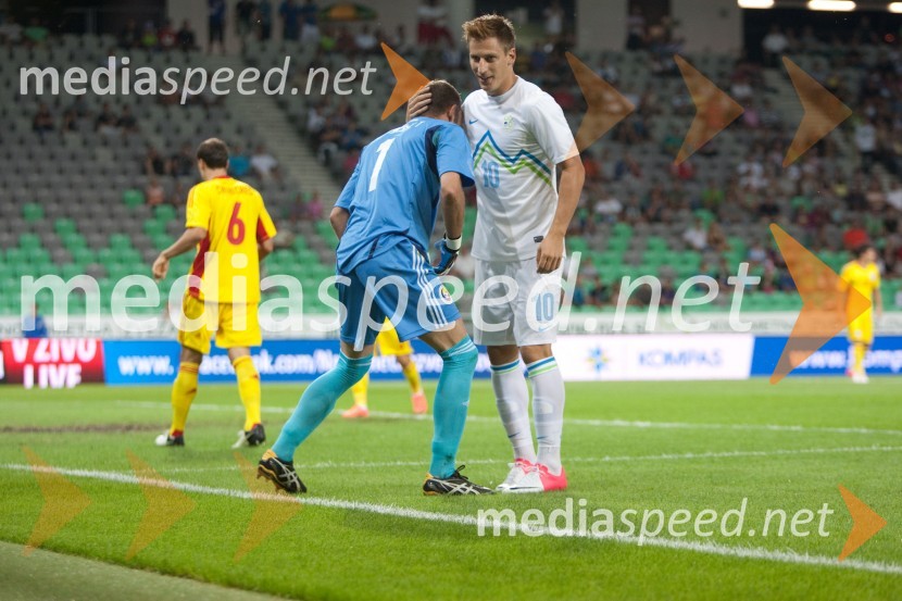 Bogdan Lobont, nogometaš in Valter Birsa, nogometašSlovenija – Romunija, nogometna tekma pred začetkom kvalifikacij za SP 2014