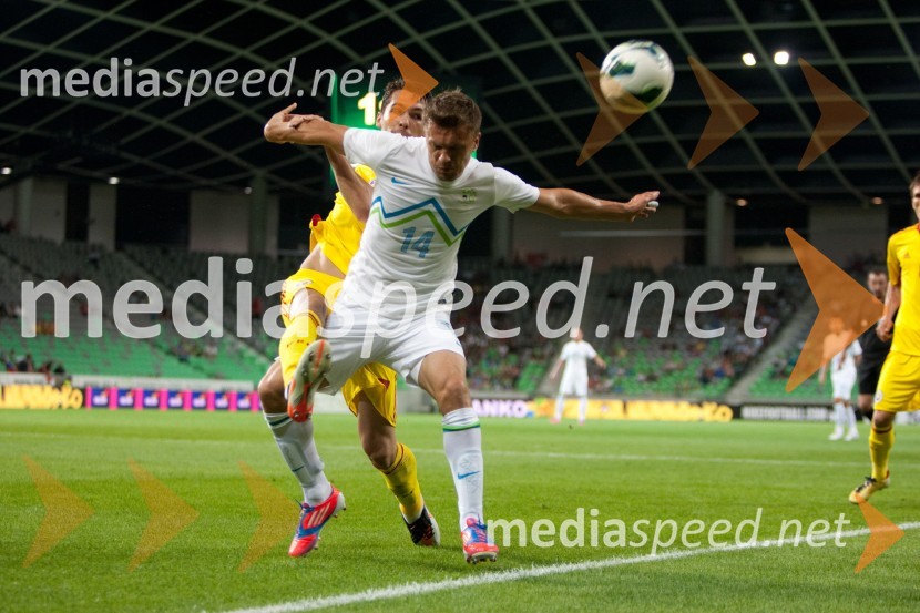 Valerica Gaman, nogometaš in  Zlatko Dedič, nogometašSlovenija – Romunija, nogometna tekma pred začetkom kvalifikacij za SP 2014