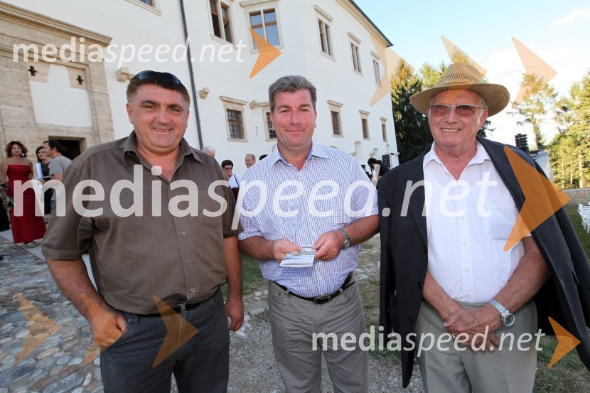 Peter Misja, župan občine Podčetrtek, Jurij Borko, župan občine Središče ob Dravi ter Milan Nekrep, svetnik občine Gornja Radgona3. Salon Traminec 2012
