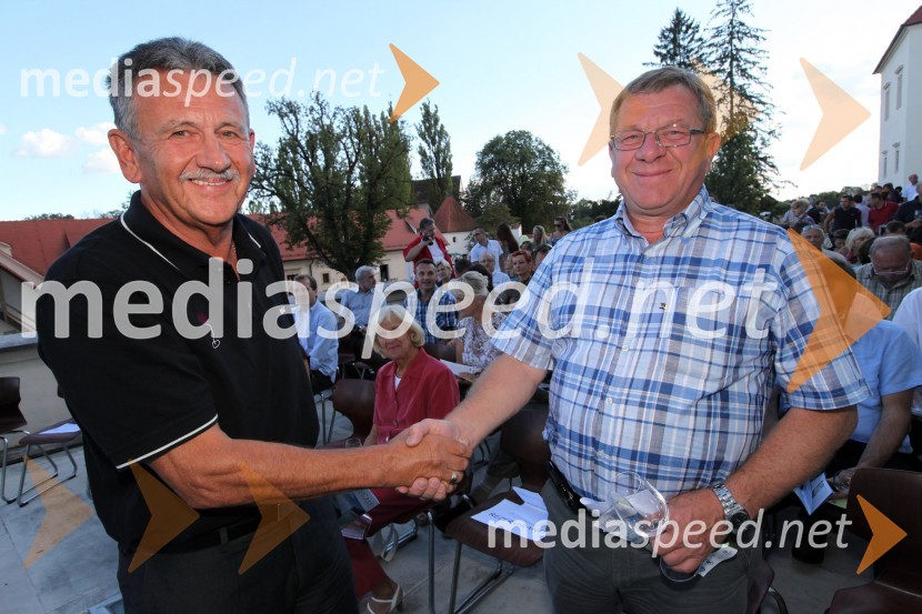Anton Kampuš, župan občine Gornja Radgona in Venčeslav Senekovič, župan občine Pesnica3. Salon Traminec 2012