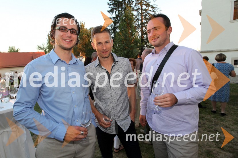 Aljaž Mejal, odnosi z javnostjo EPK, Sašo Drobnak, vodja pravne službe na zavodu Maribor 2012 - EPK in Aleš Pregl, novinar3. Salon Traminec 2012
