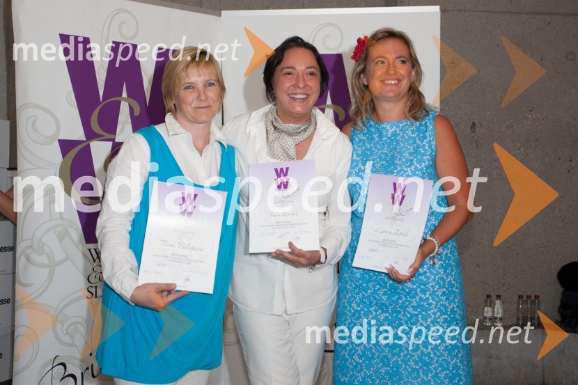 Vesna Valentinčič, Ines Markič in Larisa ŽibrikŽenske in vino Slovenija