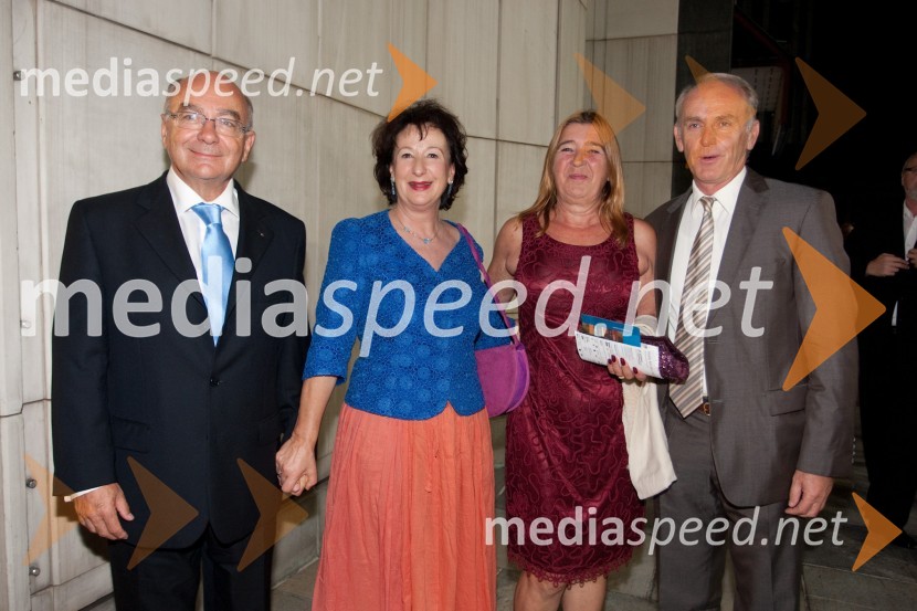 Mitja Rotovnik, direktor Cankarjevega doma, Polona Vetrih, igralka, Irena Mermal in soprog 	Jože Mermal, predsednik uprave BTCFestival Ljubljana 2012: Orkester Mariinskega gledališča iz Sankt Peterburga, koncert