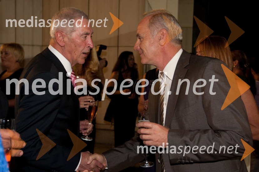 Aleš Čerin, podžupan Mestne občine LJubljana in Jože Mermal, predsednik uprave BTCFestival Ljubljana 2012: Orkester Mariinskega gledališča iz Sankt Peterburga, koncert