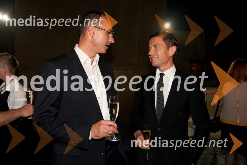 Marko Boštjančič, član uprave Telekom Slovenije in TOmaž Orešič, EFT GroupFestival Ljubljana 2012: Orkester Mariinskega gledališča iz Sankt Peterburga, koncert