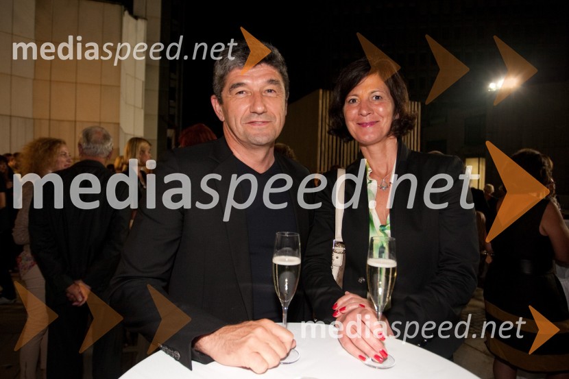 Aleksander Batič, izvršni direktor NKBM za področje osrednje Slovenije in soproga JulijanaFestival Ljubljana 2012: Orkester Mariinskega gledališča iz Sankt Peterburga, koncert