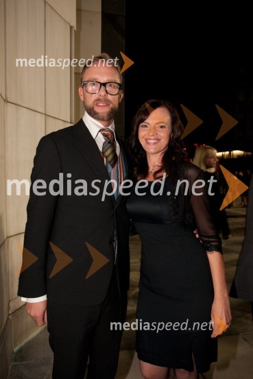 Matej Filipčič, režiser in Tajda Lekše, voditeljicaFestival Ljubljana 2012: Orkester Mariinskega gledališča iz Sankt Peterburga, koncert