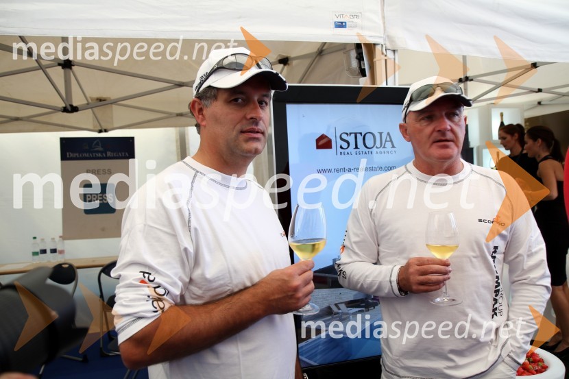 Mirko Lisičič, jadrnica Scorpio in Iztok Krumpak, Krumpak group10. diplomatska regata