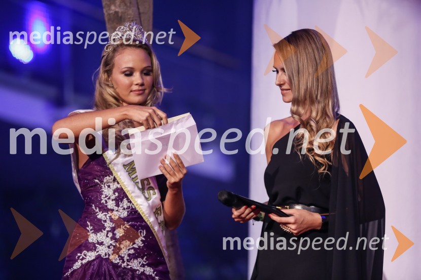 	Rebecca Kim Lekše, Miss Earth Slovenije 2011 in Jerneja Podbevšek Zhembrovskyy, voditeljica prireditveMiss Earth Slovenije 2012, finale