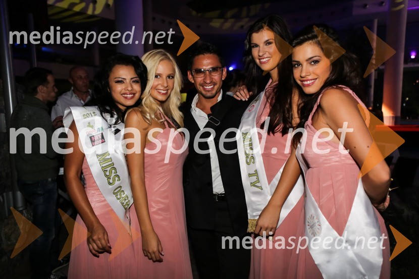 Jinny Ribič, Miss osebnosti za Miss Earth 2012 in Miss spleta za Miss Earth 2012, Anja Mihelič, prva spremljevalka Miss Earth Slovenija 2012, Joel Loyo, fashion designer,  Tea Cenčič, Miss TV za Miss Earth 2012 ter  Mateja Hrvatin, druga spremljevalka Miss Earth Slovenija 2012 in Miss Atlantis
Miss Earth Slovenije 2012, finale