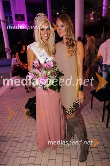 Anjeza Barbatovci, Miss Earth Slovenija 2012, Jerneja Podbevšek Zhembrovskyy, voditeljica prireditveMiss Earth Slovenije 2012, finale