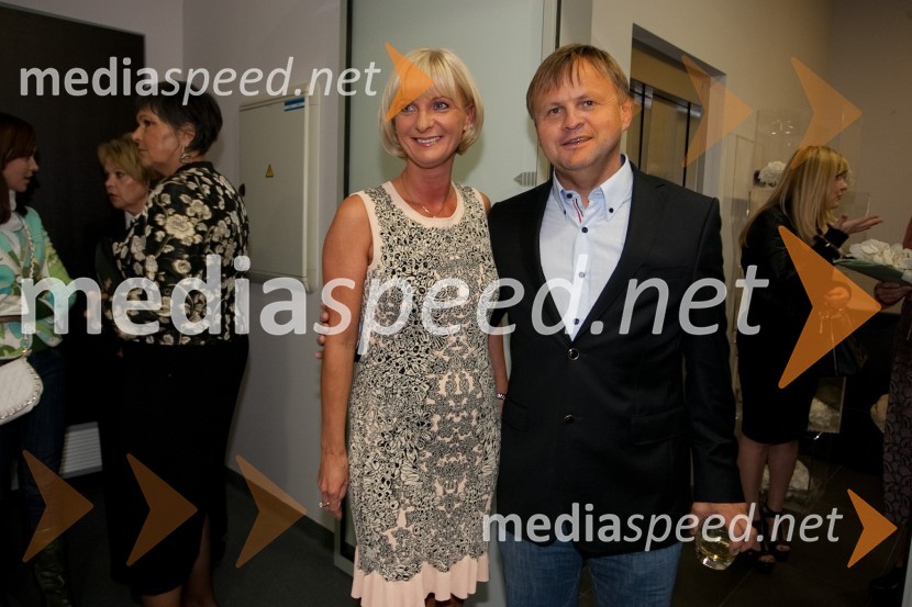 Sonja Poljanšek - Škrabec, lastnica Welness centra Sunny in Marko Pogorevc, nekdanji generalni direktor policijeOtvoritev medicinsko estetskega centra Estetike Medartis in nove sezone v Sunny studiu