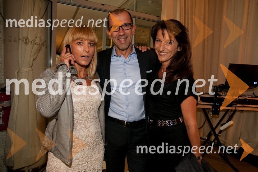 Barbra Jermann, urednica revije Lady, Dean Mikolič in soproga Betka Šuhel Mikolič, BPROtvoritev medicinsko estetskega centra Estetike Medartis in nove sezone v Sunny studiu