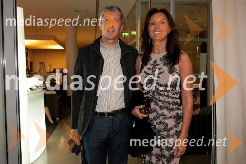 Franz in soproga Biljana Weber Dujović, generalna direktorica Microsoft SlovenijaOtvoritev medicinsko estetskega centra Estetike Medartis in nove sezone v Sunny studiu