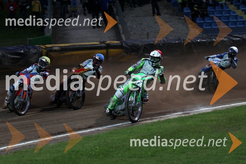 Andrejs Lebedevs (Latvia), Aleksander Čonda (AMD Krško), Maks Gregorič, Slovenija (AMTK Ljubljana), Michal Szczepaniak, (Poljska)Speedway, evropsko finale posameznikov 2012