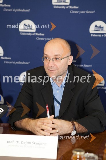Prof. dr. Dejan Škorjanc, prorektor za študijsko dejavnost Univerze v MariboruUniverza v Mariboru, novinarska konferenca pred dogodkom Dan Univerze v Mariboru 2012