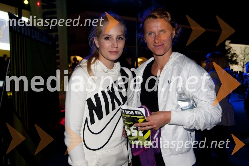 Ajda Sitar, Miss Športa 2009 in Brigita Langerholc, nekdanja športnicaNočni tek na Ljubljanski grad 2012