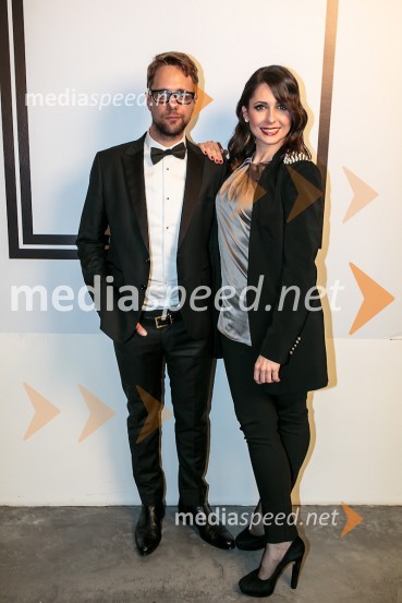 Aljoša Krošlin Grlj, direktor Modne, Tina Fabjan, Max Factor - Orbico d.o.o.Praznovanje 18. letnice in predstavitev prenovljene revije Modne