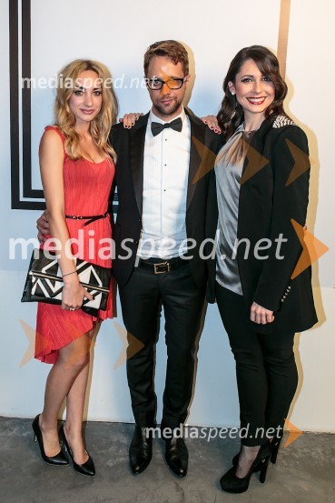 Lara Pirc, Aljoša Krošlin Grlj, direktor Modne, Tina Fabjan, Max Factor - Orbico d.o.o.Praznovanje 18. letnice in predstavitev prenovljene revije Modne