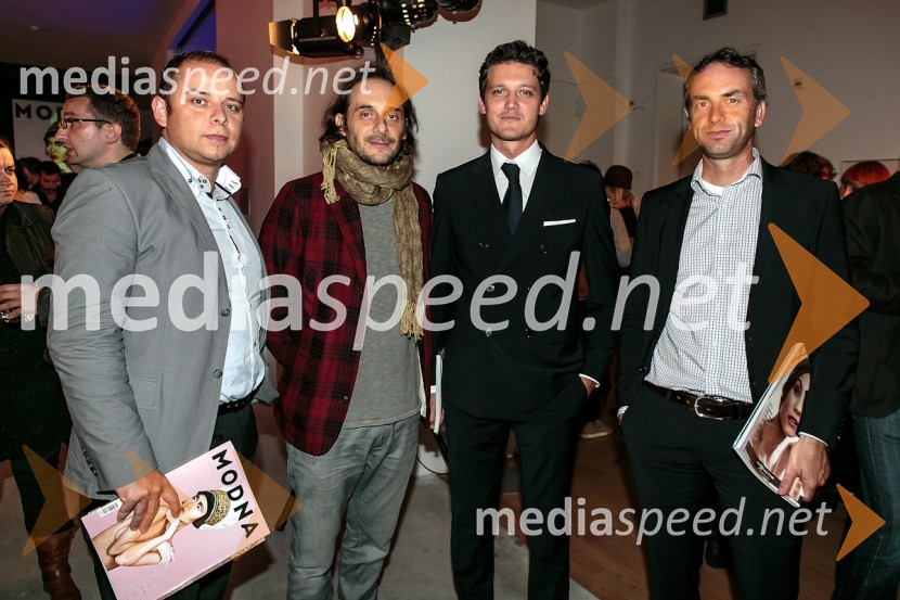 ..., ..., David Radonjič, vodja prodaje Mura d.o.o., Mitja ZrimPraznovanje 18. letnice in predstavitev prenovljene revije Modne