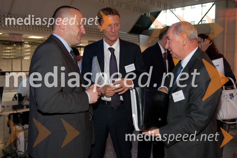Andrej Šketa, Guillaume Prache in Boris CizeljInvestors week 2012, otvoritev 1. dne konference