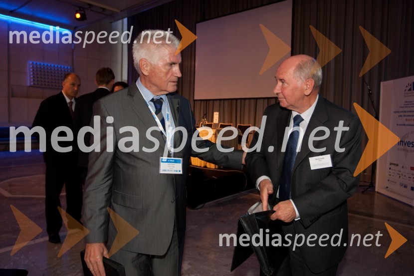 Ludvik Toplak, nekdanji rektor Mariborske univerze in Boris CizeljInvestors week 2012, otvoritev 1. dne konference