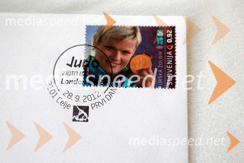 Promocija priložnostne znamke Urške ŽolnirPošta Slovenije, promocija priložnostne znamke Urške Žolnir