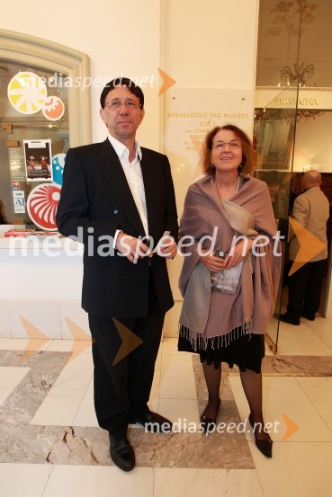 Janez Lotrič, predsednik sveta zavoda SNG Opera in balet Ljubljana in žena Marta Cerar LotričRigoletto, premiera opere v SNG Maribor