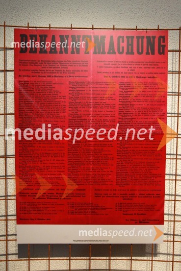 Razstava Danes sem bil obsojen na smrt, Muzej narodne osvoboditve MariborNovinarska konferenca pred odprtjem razstave Danes sem bil obsojen na smrt, Muzej narodne osvoboditve Maribor