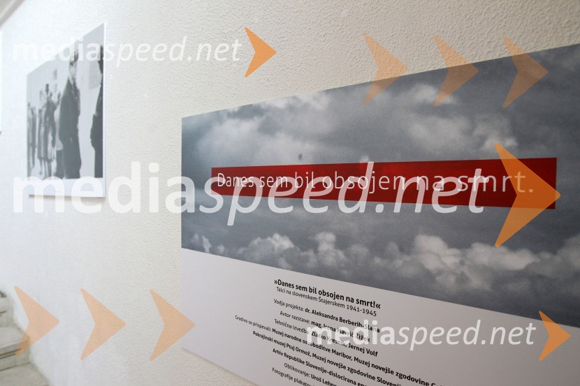 Razstava Danes sem bil obsojen na smrt, Muzej narodne osvoboditve MariborNovinarska konferenca pred odprtjem razstave Danes sem bil obsojen na smrt, Muzej narodne osvoboditve Maribor