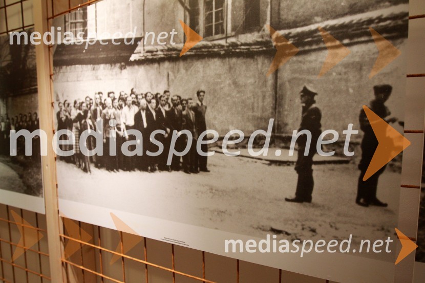 Razstava Danes sem bil obsojen na smrt, Muzej narodne osvoboditve MariborNovinarska konferenca pred odprtjem razstave Danes sem bil obsojen na smrt, Muzej narodne osvoboditve Maribor