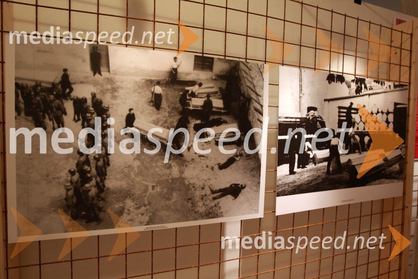 Razstava Danes sem bil obsojen na smrt, Muzej narodne osvoboditve MariborNovinarska konferenca pred odprtjem razstave Danes sem bil obsojen na smrt, Muzej narodne osvoboditve Maribor