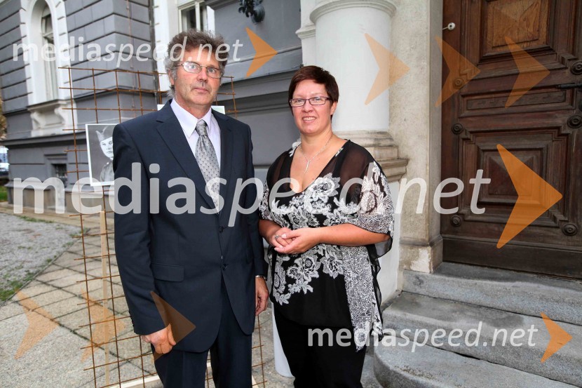 Ivan Žižek, arheolog Pokrajinskega muzeja Ptuj - Ormož in dr. Aleksandra Berberih Slana, direktorica Muzeja narodne osvoboditve MariborDanes sem bil obsojen na smrt, odprtje razstave v Muzeju narodne osvoboditve Maribor