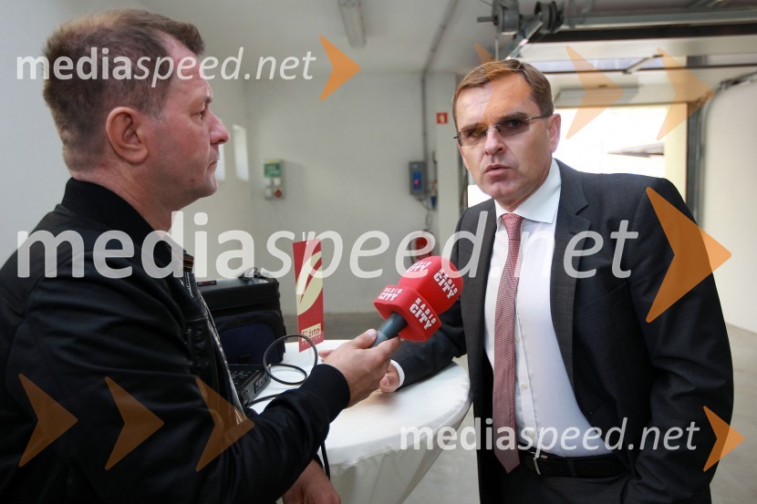 Andrej Okreša, novinar Radia City in Janez Bojc, predsednik uprave Skupine ŽitoOtvoritev prenovljenega mlina Skupine Žito