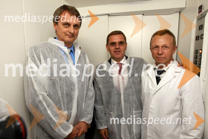 Tomaž Kancler, podžupan MOM, Janez Bojc, predsednik uprave Skupine Žito in Igor Lipovnik, vodja PC Žito IntesOtvoritev prenovljenega mlina Skupine Žito
